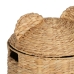 Basket Black Beige Natural Fibre 39 x 39 x 60 cm