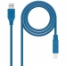 USB-kabel NANOCABLE 10.01.0802-BL 2 m Blauw (1 Stuks)