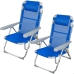 πτυσσόμενη καρέκλα Aktive Μπλε 48 x 90 x 60 cm x2