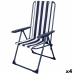 Silla Plegable Aktive A rayas Blanco Azul marino 46 x 101 x 59 cm (4 Unidades)