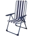 Silla Plegable Aktive A rayas Blanco Azul marino 46 x 101 x 59 cm (4 Unidades)