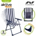 Folding Chair Aktive Raidallinen Valkoinen Laivastonsininen 46 x 101 x 59 cm (4 osaa)