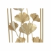 Conjunto de 2 mesas pequenas DKD Home Decor Cristal Dourado Metal Tropical Folha de planta (35 x 35 x 75 cm) (2 pcs)