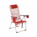 подплатен къмпинг стол Червен 106 x 47 x 45 cm