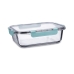 Hermetic Lunch Box Quid Purity Rectangular 1,5 L Transparent Glass (6 Units)