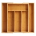 Organizador para Cubiertos Extensible Marrón Bambú (29 x 5 x 38 cm)