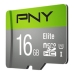 Carte Mémoire Micro SD avec Adaptateur PNY P-SDU16GU185GW-GE Elite C10 16 GB