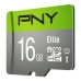 Mikro SD atminties kortelė su adapteriu PNY P-SDU16GU185GW-GE Elite C10 16 GB
