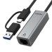 Adaptador USB-C para Ethernet Unitek U1313C Cinzento 30 cm