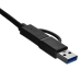 Adapter USB-C naar Ethernet Unitek U1313C Grijs 30 cm