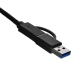 USB-C–Ethernet Adapter Unitek U1313C Szürke 30 cm