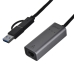 Adaptateur USB-C vers Ethernet Unitek U1313C Gris 30 cm