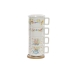 Ensemble de tasses à café DKD Home Decor Multicouleur Métal Bambou Dolomite 260 ml