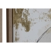 Malba Home ESPRIT Bílý Béžový Šedý Zlatá Slon Koloniální styl 100 x 4 x 140 cm (2 kusů)
