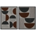 Maalaus Home ESPRIT Musta Terrakotta Moderni Kaupunki 60 x 3 x 80 cm (2 osaa)