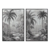 Slika Home ESPRIT Bela Črna Palme Tropical 80 x 3 x 120 cm (2 kosov)