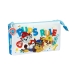 Τριπλή Κασετίνα The Paw Patrol Pups rule Μπλε 22 x 12 x 3 cm