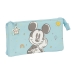 Τριπλή Κασετίνα Mickey Mouse Clubhouse Baby Ανοιχτό Μπλε 22 x 12 x 3 cm