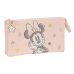 Kolmilokeroinen laukku Minnie Mouse Baby Pinkki 22 x 12 x 3 cm