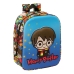 Mochila Escolar Harry Potter Azul Multicolor 22 x 27 x 10 cm 3D