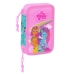 Double Pencil Case My Little Pony Magic Pink Turquoise 12.5 x 19.5 x 4 cm 28 Pieces