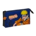 Kolme tõmblukuga pliiatsikarp Naruto Ninja Sinine Must 22 x 12 x 3 cm