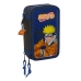 Driedubbele Pennenzak Naruto Ninja Blauw Zwart 12,5 x 19,5 x 5,5 cm 36 Onderdelen