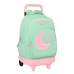 Mochila Escolar con Ruedas BlackFit8 Moon Verde 33 x 45 x 22 cm