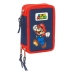 Driedubbele Pennenzak Super Mario World Marineblauw 12,5 x 19,5 x 5,5 cm 36 Onderdelen