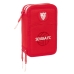 Driedubbele Pennenzak Sevilla Fútbol Club Rood 12,5 x 19,5 x 5,5 cm 36 Onderdelen