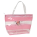 Bolsa Mulher Minnie Mouse Beach Cor de Rosa Transparente