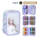 Plumier Triplo Frozen Lilla 12,5 x 6,5 x 19,5 cm