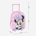 Mochila Escolar com Rodas Minnie Mouse Cor de Rosa 25 x 37 x 10 cm