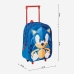 Mochila Escolar com Rodas Sonic Azul 25 x 31 x 10 cm