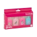 Conjunto de Marcadores Fluorescentes Barbie Cor de Rosa 4 Peças