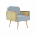 Armchair DKD Home Decor 66 x 64 x 79 cm Natural Sky blue