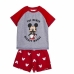 Sommerpyjamas for gutter Mickey Mouse Rød Grå