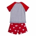 Pijama de Verano Mickey Mouse Rojo Gris