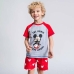 Fiú Nyári Pizsamát Mickey Mouse Piros Szürke