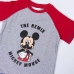 Letní chlapecké pyžamo Mickey Mouse Červený Šedý