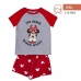 Letní chlapecké pyžamo Minnie Mouse Červený Šedý