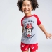 Pyjama D'Été Minnie Mouse Rouge Gris