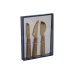 Cuchillos para Queso Home ESPRIT Dorado Natural Acero Inoxidable Acacia 2 Unidades (3 Piezas)