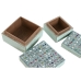 Doos-Juwelenkistje Home ESPRIT Multicolour Mangohout 10 x 10 x 6 cm (2 Onderdelen) (6 Stuks)