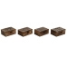 Box-Schmuckkästchen Home ESPRIT Braun Mango-Holz 15 x 10 x 6 cm (4 Stück)