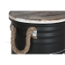 Set di Bauli Home ESPRIT Metallo Corda Legno di abete 36 x 36 x 48 cm (3 Unità)