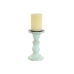 Candelabro Home ESPRIT Amarillo Azul Verde Rosa Metal Madera de mango Shabby Chic 10 x 10 x 18 cm