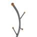 Hat stand Versa Sisak Grey Wood Metal 32 x 179 x 32 cm