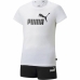 Conjunto Desportivo para Crianças Puma Logo Tee Branco