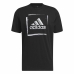 Kortærmet T-shirt til Mænd Adidas Sort (S)